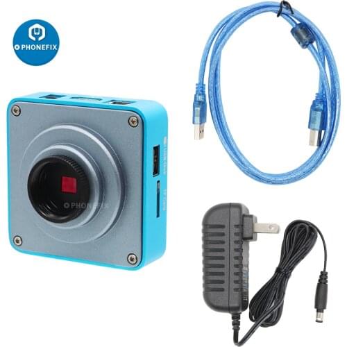 Full HD 30FPS 2K 2MP HDMI USB Industrial Electronic Digital Video Microscope Camera For Phone CPU PCB IC Chip Soldering Repair