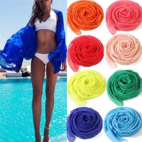 Sexy Solid beach cover up sarong summer bikini cover-ups wrap pareo beach dress Mesh skirts towel