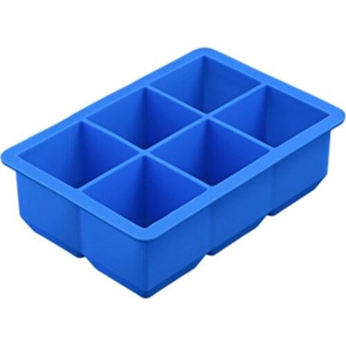 Large Size 6 Grid Ice Cream Make Silicone Wedding Fruit Chocolate Decoration Tool Tray Jelly Pop Cube Mold New