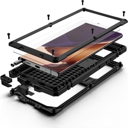 Armor Heavy Duty Protection Case for Samsung Galaxy S20 S21 Plus Note 20 Ultra 5G S21+ IP68 Waterproof Metal Tank 360 Full Cover