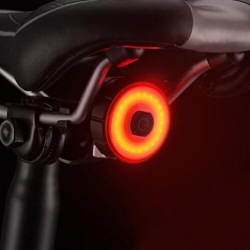 Bicycle Rear Light Smart Auto Brake Sensing Light IPx6 Waterproof LED Charging Cycling Taillight Bike Rear Light Accessories