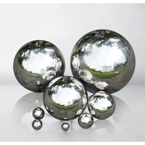 1Pc High Brightness Shine Sphere Stainless Steel Mirror Sphere Hollow Ball Home Garden Ornament Decoration 1.9/3.8/5.1/8/10cm