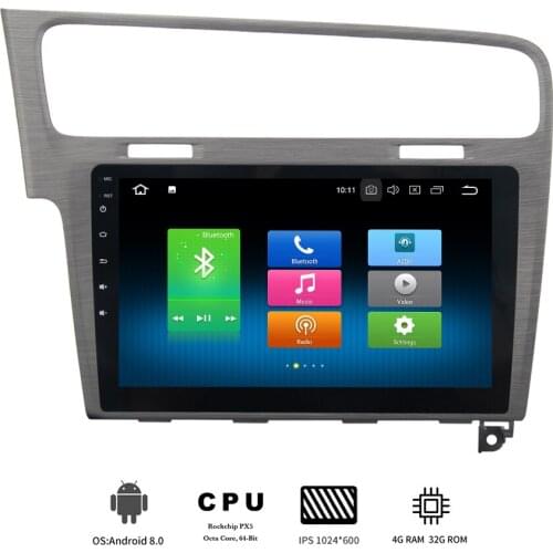 1 Din Android 10.0 Multimedia player for VW Golf 7 2013 2014 2015 2016 2017 Auto Radio 8-core 4GB+32GB 10.2" HD Screen TDA7850