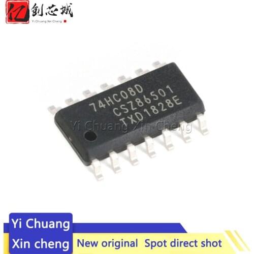 10PCS 74HC08D SOP14 74HC08 SOP SN74HC08DR SOP-14 SN74HC08 SMD new and original IC