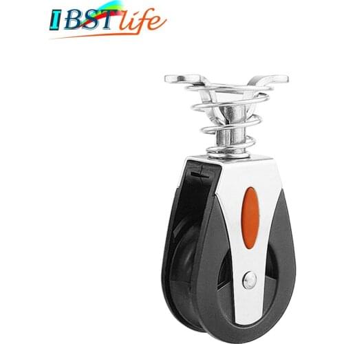 1500Lbs Load Sheave Block Universal Head Single Pulley Swivel Sailboat Plain Bearing Block Rope Runner Boat Pilates Accessories