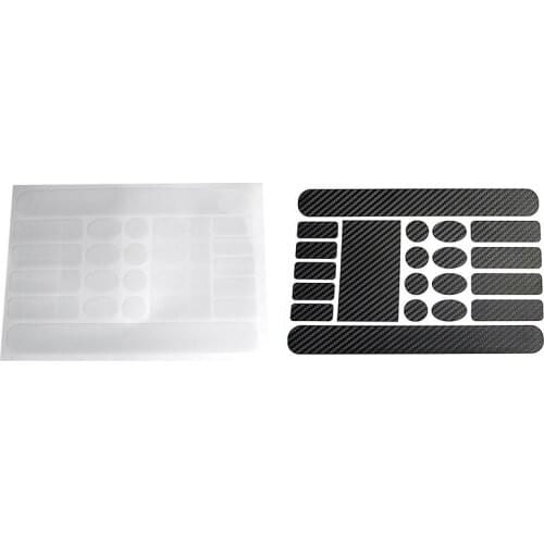 2 Pcs Bicycle Front Fork Frame Protector Bike Chain Stay Cycling Fork Wrap Guard Pad Transparent & Carbon Black