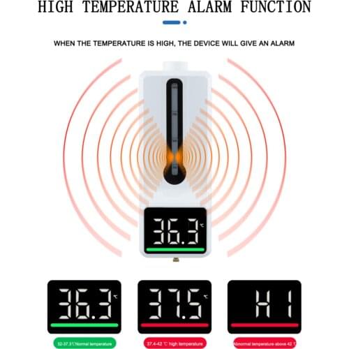 2021 infrared hand Temperature Measurement Disinfection touchles sanitizing liquid soap dispenser automatic thermometer Sensor