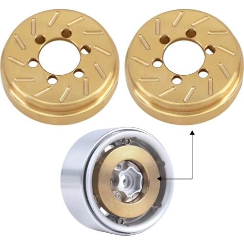 2pcs Brass 63g Internal Counterweight for 1.9 2.2 Inch Axial SCX10 90046 D90 TF2 Traxxas TRX4 Rims