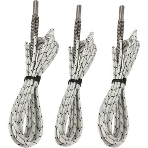 3 PCS Heating tube 6*20mm 12V 24V 65W Ceramic Cartridge Heater 1M Reprap&Mendel For V6 J-head Extruder 3D printer part