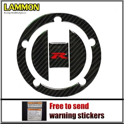 Motorcycle 3D Carbon Fiber Tank Gas Cap Pad Filler Cover Sticker Decals R LOGO Fit For SUZUKI GSXR600 750 1000 1300 2003-2015