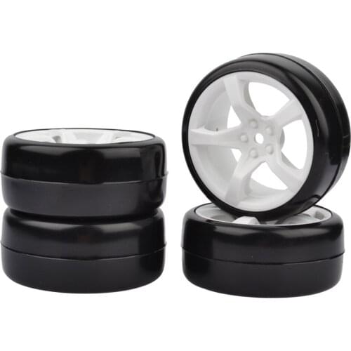 4 PCS 1/10 RC Drift Wheels Tires Set Tyre Wheel Rim For Traxxas For HSP For Tamiya For HPI