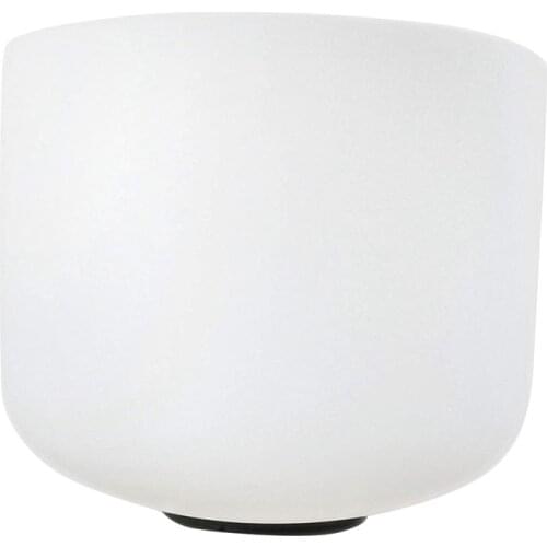 8 Inch 432Hz Singing Bowl Perfect Sound Note Chakra Frosted Quartz Crystal Meditation with Rubber Ring