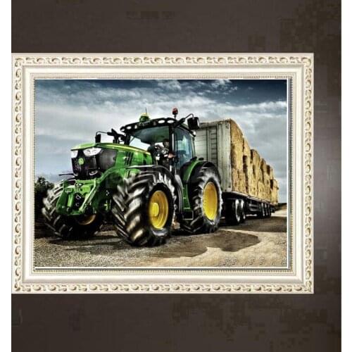 New Diamond Painting Full Square/Round Drill Green Tractor Truck 5D Daimond Painting Embroidery Picture Cross Stitch Kit Mosaic