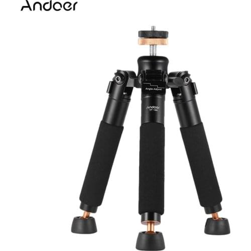 Andoer TP-166 Tabletop Desktop Mini Tripod Aluminum Alloy Camera Tripod Unipod Monopod Stand for Canon Nikon Sony Sigma Cameras