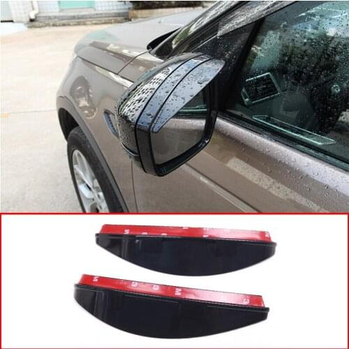 2pcs Car Rearview Mirrors Rain Shade Rainproof Eyebrow Cover For Land Rover Discovery Sport,For Range Rover Evoque Velar 2014-20