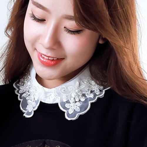 Half Shirt Style Blouse Detachable Lapel Shirt Collar High Quality Fake Shirt Collar For Women Accessories Neck Decor Cotton