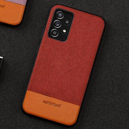 Canvas + Leather Magnetic Fitted Case For Samsung Galaxy A52 5G A72 A51 A71 A50 M31 M51 S20 S8 S9 S10 Plus S21 Ultra Note 20 10