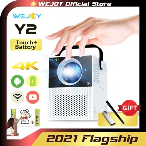 [Interactive Touch] WEJOY Y2 Touch 4K Projector Mini FHD Android TV WIFI 2G+16G Home Smart Projector Phone 1080P Game video