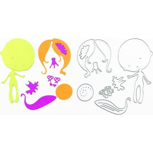 Julyarts Girl Scrapbooking Cutting Dies Craft Die Cuts for Card Making for DIY Scrapbooking and Card Making Embossing Craft