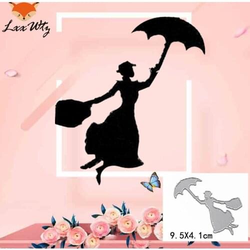 Metal Cutting Dies for scrapbooking dies DIY Paper Cards Photo Album Decorative Beautiful woman with umbrella