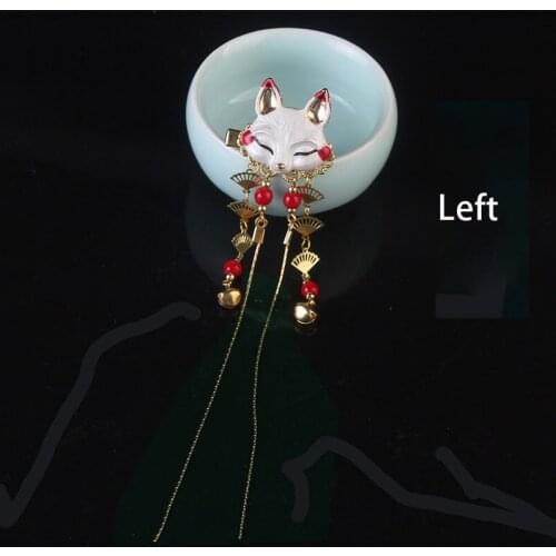 Fashion Women Girls Anime Women Hair Headdress Fox Kawaii Tassel Step Shake Hairpin Accessories