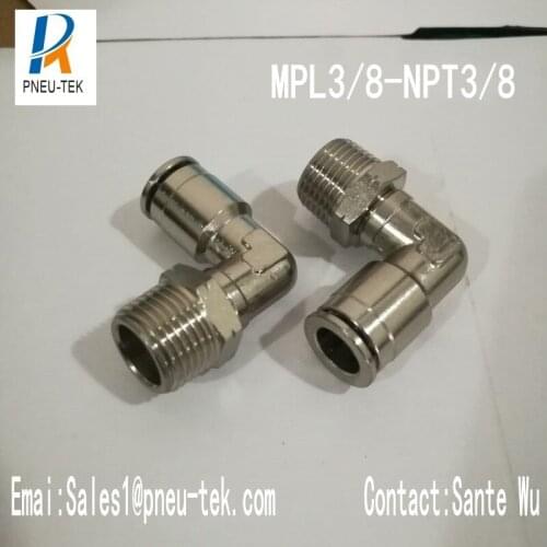 MPL3/8MM-NPT3/8,90 Degrees Swivel Male Elbow, Brasspush In Fittings, One Touch In Fittings,tube fittings,pneumatic fittings