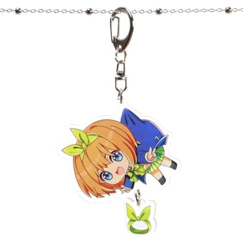 Nakano Quintessential Quintuplets Keychains Ichika Nino Miku Yotsuba Itsuki Cute Girls Funny Cartoon Pendant Keyrings Anime Prop