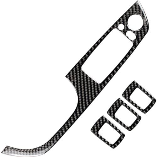 Carbon Fiber Car Interior Decoration Door Window Switch Cover Trims For bmw e90 2005-2012 3 Series LHD RHD Accessories Stickers