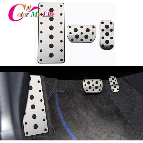 Color My Life Stainless Steel Car Pedals for Toyota Corolla E210 2019 2020 2021 Accessories AT Auto Pedal Pads Protection Cover