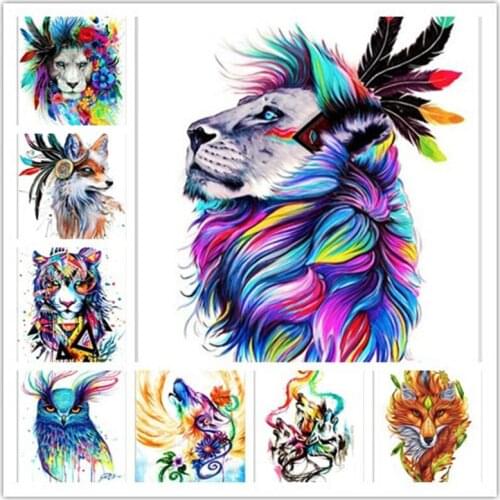 Full Square/Round Drill 5D DIY Diamond Painting "animal colorful paintings" 3D Embroidery Cross Stitch 5D Home Decor