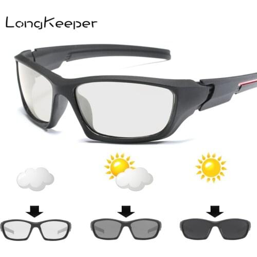 LongKeeper 2018 Polarized Photochromic Sunglasses for Men and Women Safety Discoloration Driving Sun Glasses Gafes 1024/31/45-BS