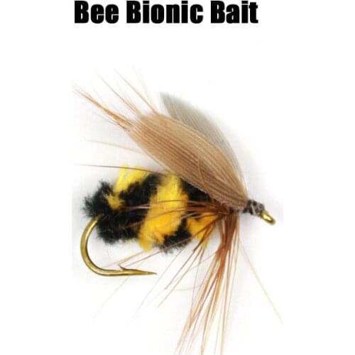 Fishing Bait Bionic Bait Artificial Bait Fake Lure Bait Bee Bait Flying Bait Fly-Fishing Bee Fly Fishing Bait Fishing Gear