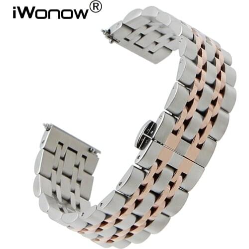 Quick Release Stainless Steel Watchband 18mm 20mm 22mm for Seiko Citizen Casio Watch Band Wrist Strap Bracelet Black Gold Silver