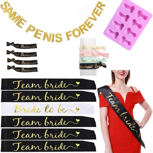 Single Party Straw Badge Game Bachelorette Wedding Party Decoration Hen Team Bride To Be Etiquette Team Bride Shoulder Strap