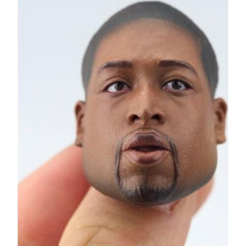1/6 Scale Dwyane Tyrone Wade Head Sculpt Basketball Star Open Mouth Head Carving for 12in Phicen M36B Body Action Figure Toy