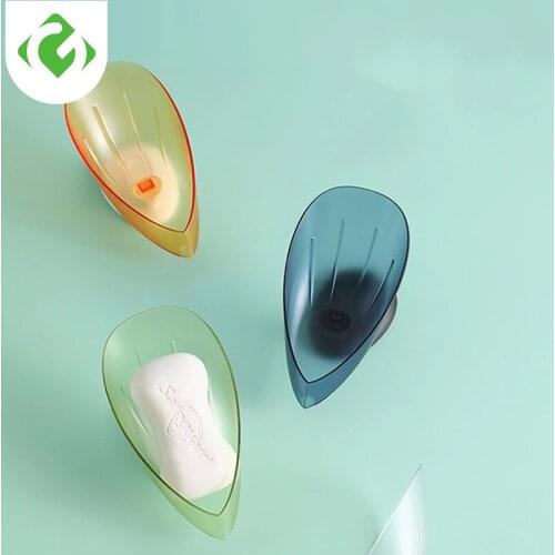 1PCS Rotatable soap box bathroom shelf suction cup wall-mounted perforated drain rack without water accumulation artifact GY