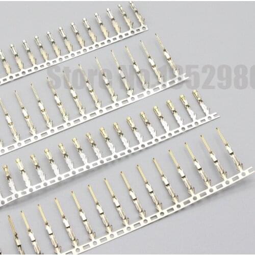 100/200pcs 2.54mm Pitch Dupont Jumper Wire Connector Male Female Metal Terminals Pins Gold Plated Copper