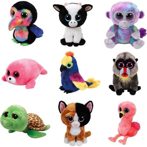 15cm Ty Beanie Cat Stuffed Animal Fox Fog Owl Unicorn Toys Doll Gift