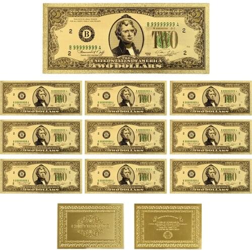 1928 America Gold Banknote 1-100 Dollars Banknote Us Gold Foil Bank Notes Currency Paper Money Collections Art Gift
