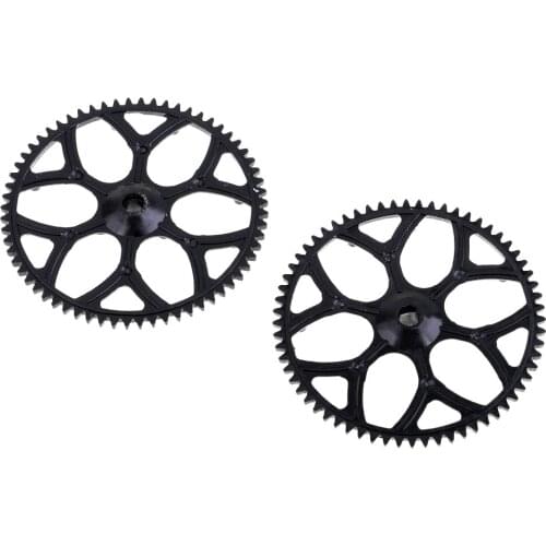 2 Pieces Plastic Black Gear Set For WLtoys V977 V988 V966 XK K110 RC Helicopter