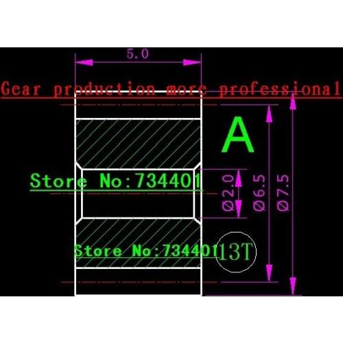 5pcs/RC Model Metal Pinion Gear 0.5m Hole=2.0mm/2.3mm/3.0mm/3.17mm 13T H=5.0mm/12mm/CNC Copper gear/Meat Grinder Parts etc