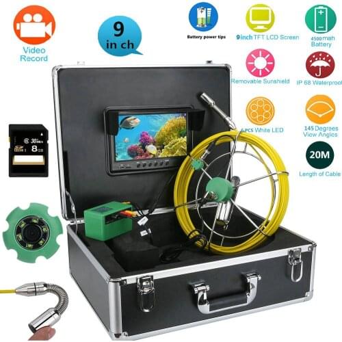 7 inch DVR 20M 30M 40M 50M 1080P HD 1000TVL Camera Lens Drain Sewer Pipeline Industrial Endoscope Pipe Inspection Video Camera