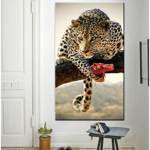 Diamond Embroidery leopard prey picture large size 5D Diy Diamond Painting Cross Stitch full Square round drill Decor art YG1889