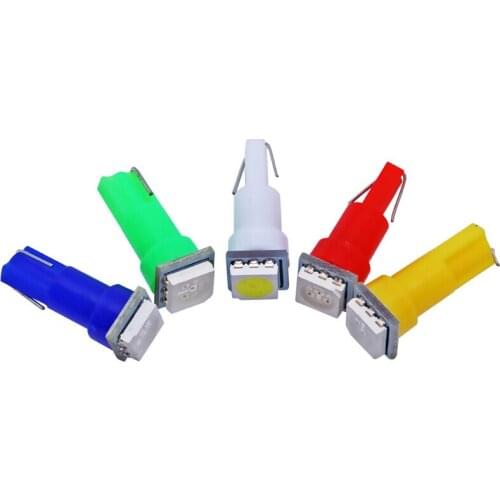 Car LED Light Instrument Light T5 5050 SMD 1SMD 12V 24V White Blue Red Green Yellow