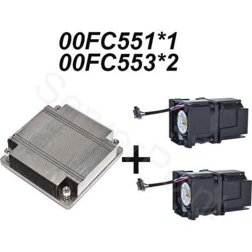 Free Shipping For RD350 RD550 CPU Processor Heatsink 00FC551 & Two 00FC553 Four Lines Cooling Fan