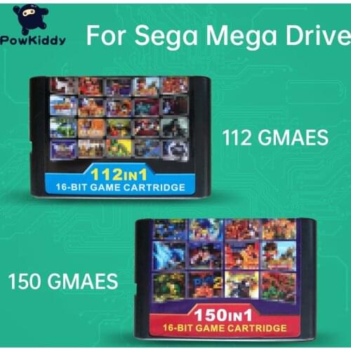 Free Shipping Hight Quality 150in1 Game Cartridge 16BIT MD Game Card For Sega Mega Drive For PAL And NTSC Console Drop Shopping