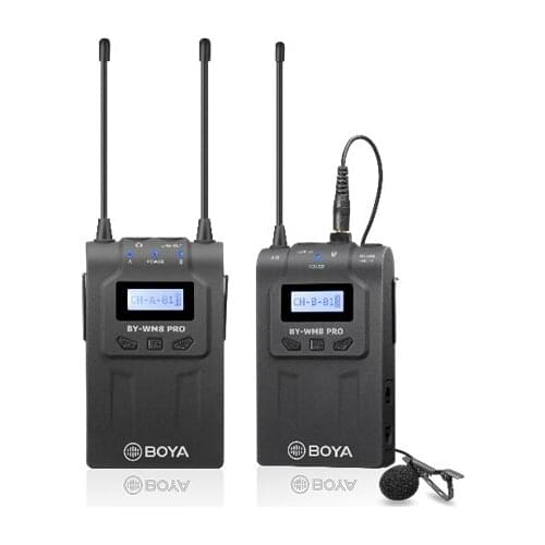 Boya By-Wm8 Pro-K1 Uhf Wireless Lavalier Microphone Kit For Eng Efp Dslr Camera