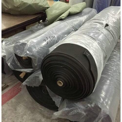 Whole Roll Black Polyester fiber fabric coated SBR rubber Neoprene Fabrics 2.5MM thickness
