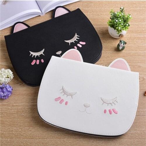 Cute Cat PU Leather Cartoon Cover Tablet Stand for Apple iPad 4 9.7 2018 Air 2 3 Pro 11 10.5 Mini 4 5 Flip Protective Case Bag