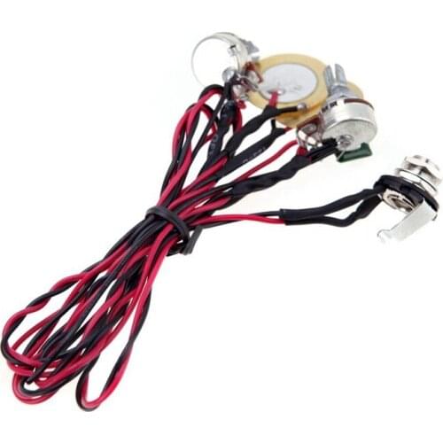 Dual Piezo Pickup Pick-up 6.35mm Jack with Volume Tone Control for Acoustic Guitar Ukulele